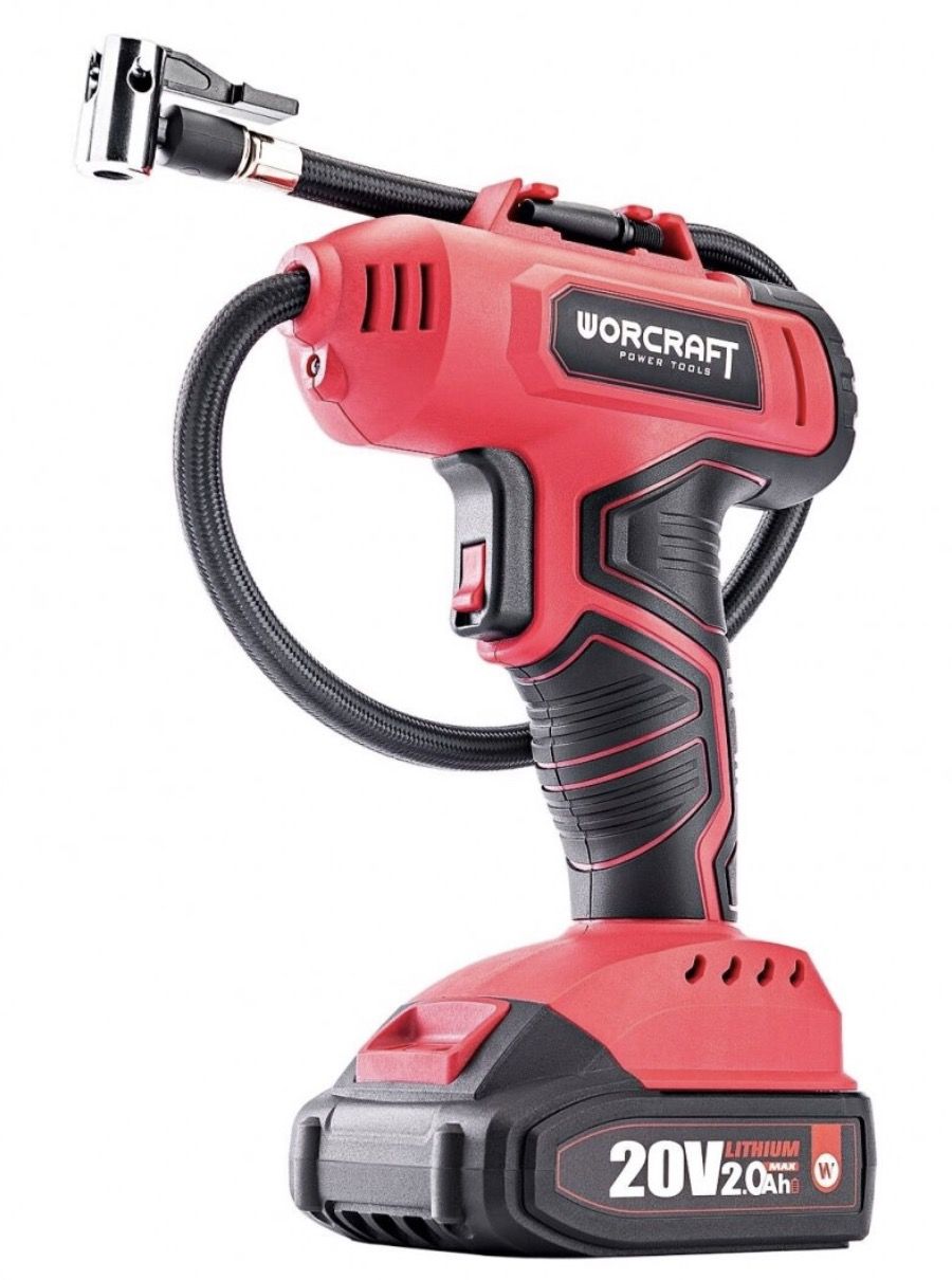 Akkukäyttöinen ilmapumppu Worcraft CAC-S20LiG; 20 V; 1x4,0 Ah akku