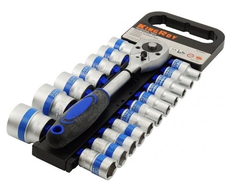 Kuusiohylsysarja KingRoy KR020MJA; 1/2''; 20 kpl.