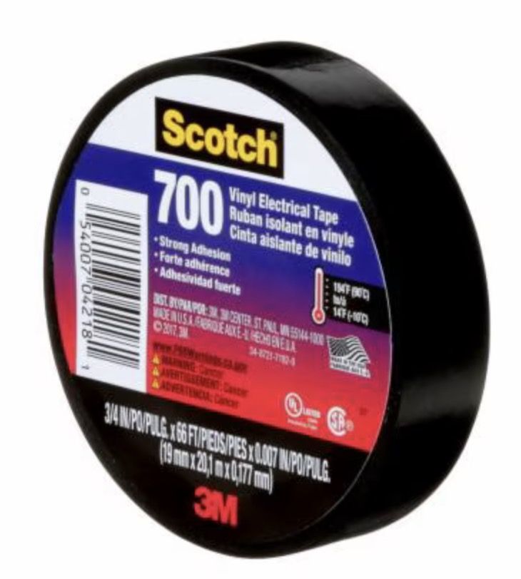 Eristysteippi 3M Scotch 700; 19 mm; 20 m; musta