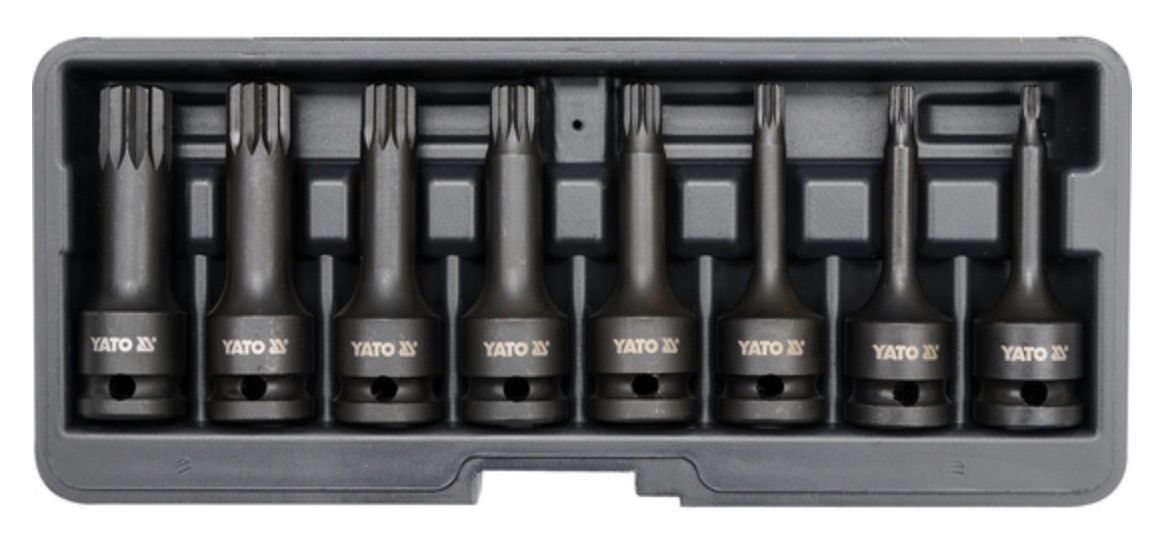 Voimahylsylajitelma Yato YT-1069; M5-M18; 8 kpl.