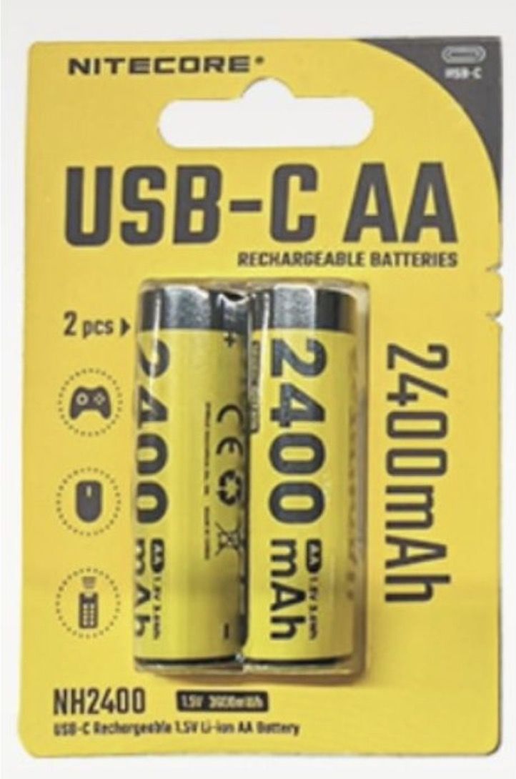 Patteri Nitecore NH2400; 1,5 V; 2x2,4 Ah; 2 kpl.