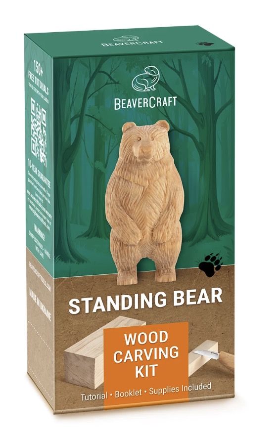 Veistosarja BeaverCraft DIY12; aloittelijoiden hahmokaiverrukseen