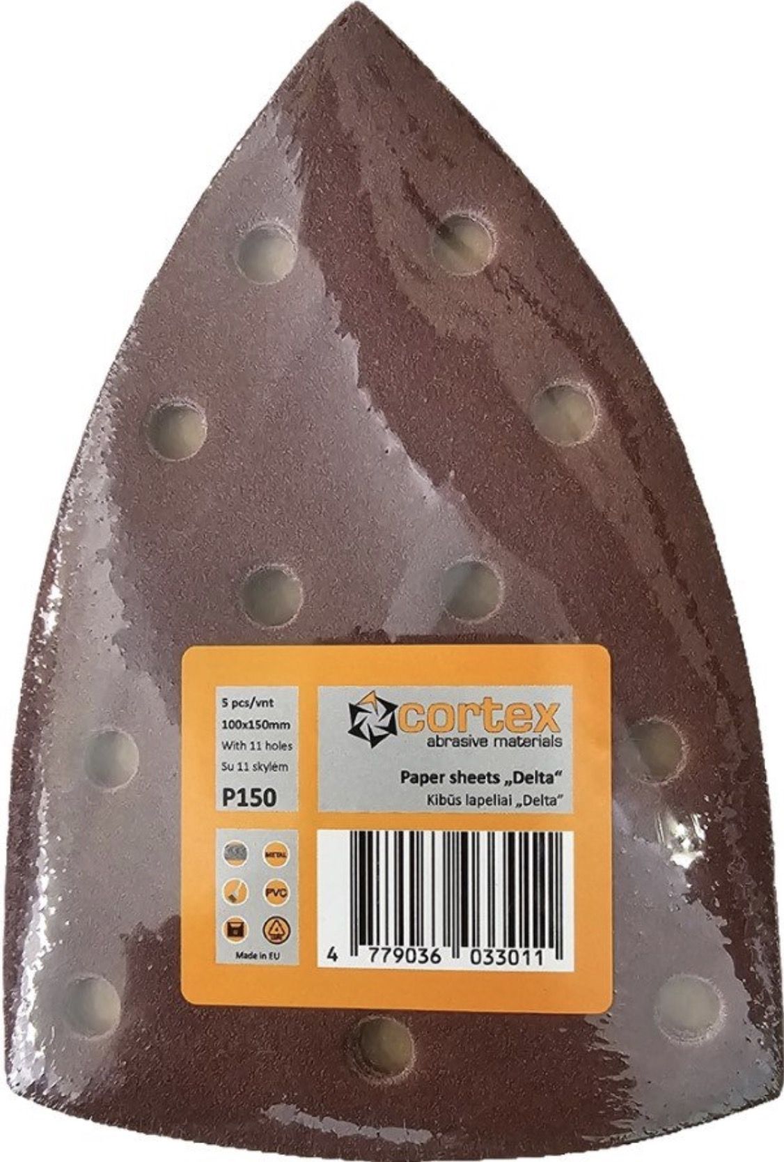 Hiomapaperi Delta -hiomakoneeseen Cortex 35235; 100x150 mm; P150; 5 kpl.