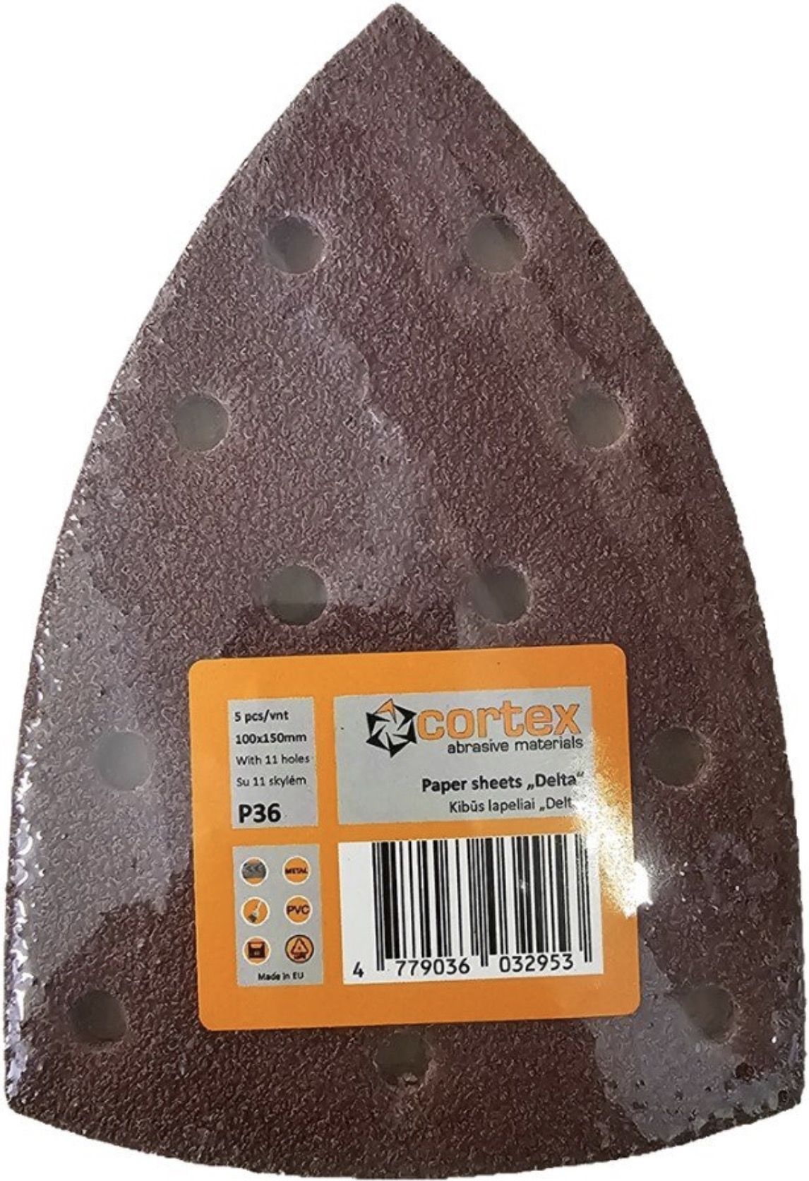 Hiomapaperi Delta -hiomakoneeseen Cortex 35229; 100x150 mm; P36; 5 kpl.