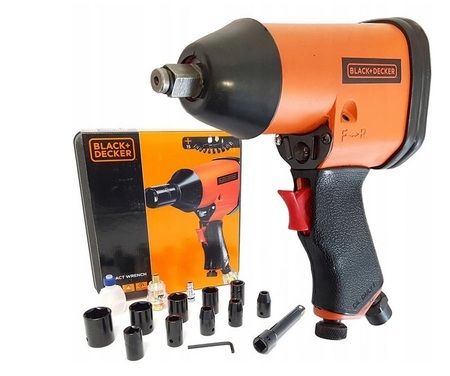 Paineilmakäyttöinen mutterinväännin iskumekanismilla Black & Decker 160158XBND