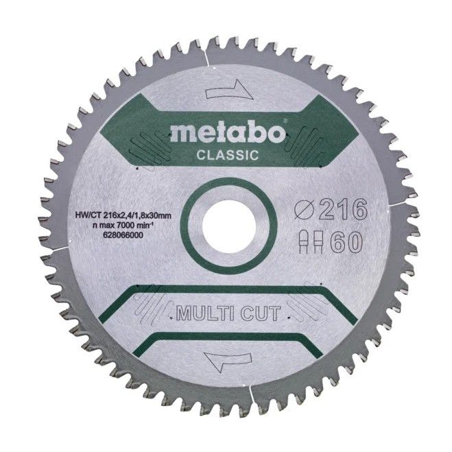 Yleislaikka Metabo FZ/TZ MULTI CUT CLASSIC; 216x30x60 mm; -5°