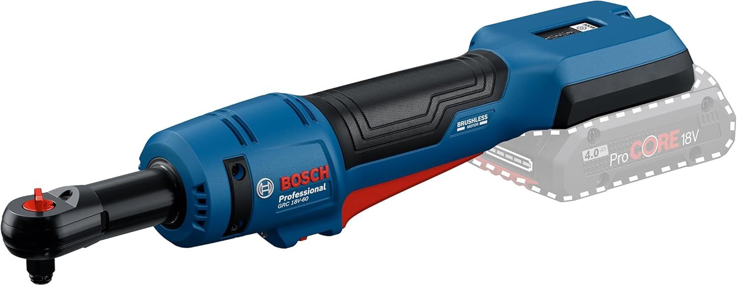 Akkukäyttöinen räikkä Bosch GRC 18V-60 Professional; 18 V (ilman akkua ja laturia)