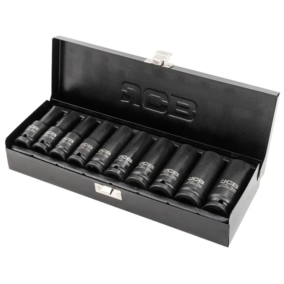 Hylsysarja JCB 4107-5MPB; 1/2''; 10-24 mm; 10 kpl.