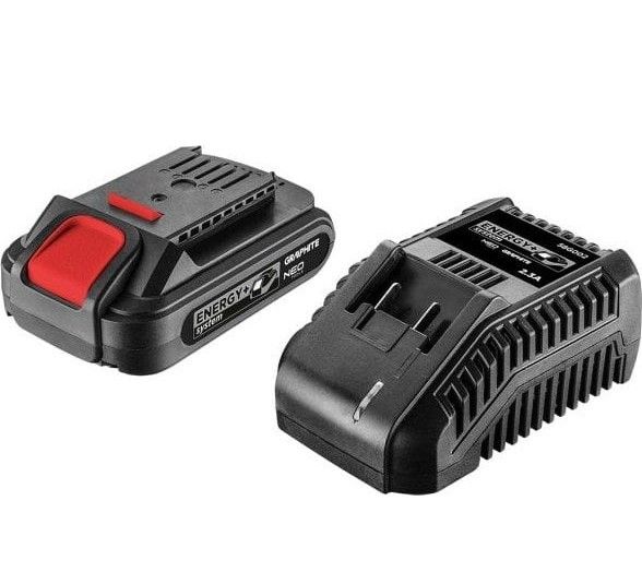 Tarvikesarja Graphite 58GE131; 18 V; 1x2,0 Ah