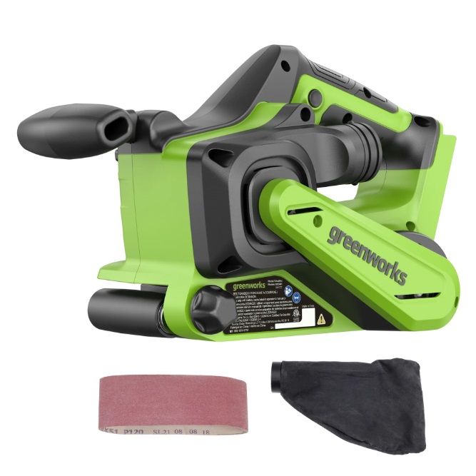 Nauhahiomakone Greenworks GD24BELSND; 24 V (ilman akkua ja laturia)