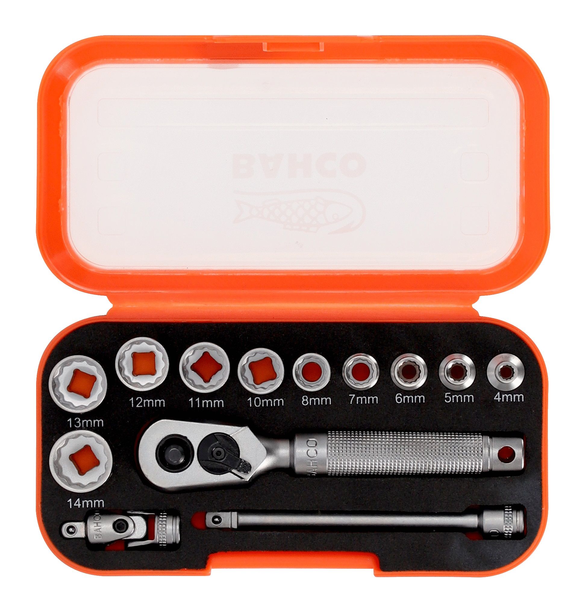 Kuusiohylsysarja Bahco S13MC10.5; 1/4''; 13 kpl.