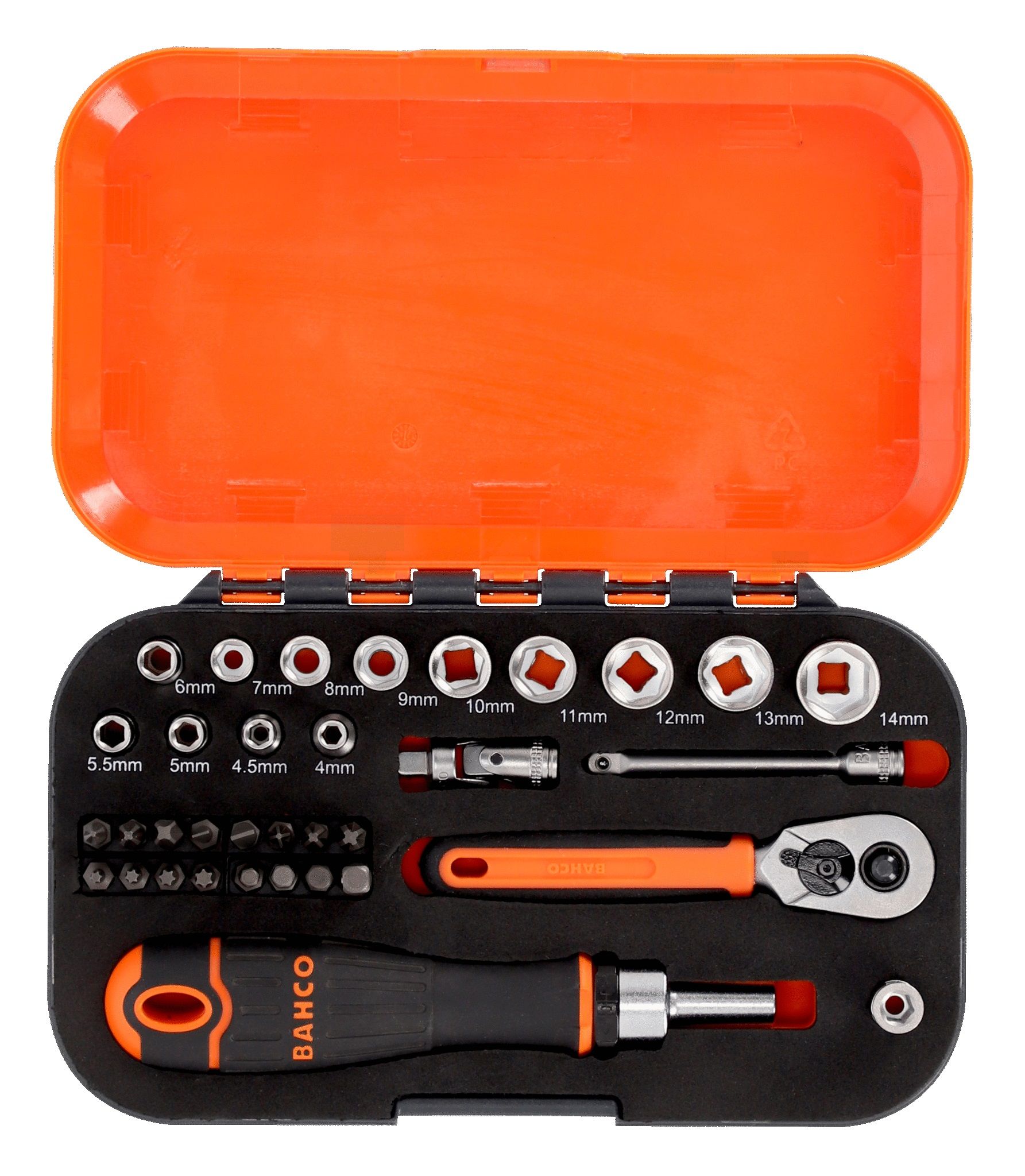 Työkalusarja  Bahco S34MC8H; 1/4''; 34 kpl.