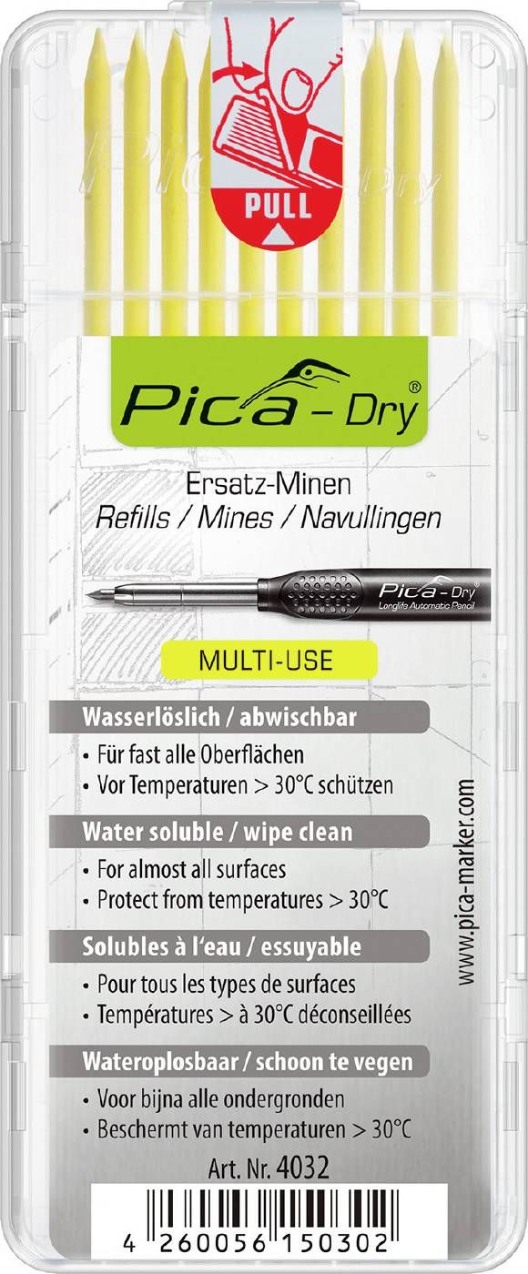 Ydin Pica Dry; 125 mm; 10 kpl; keltainen