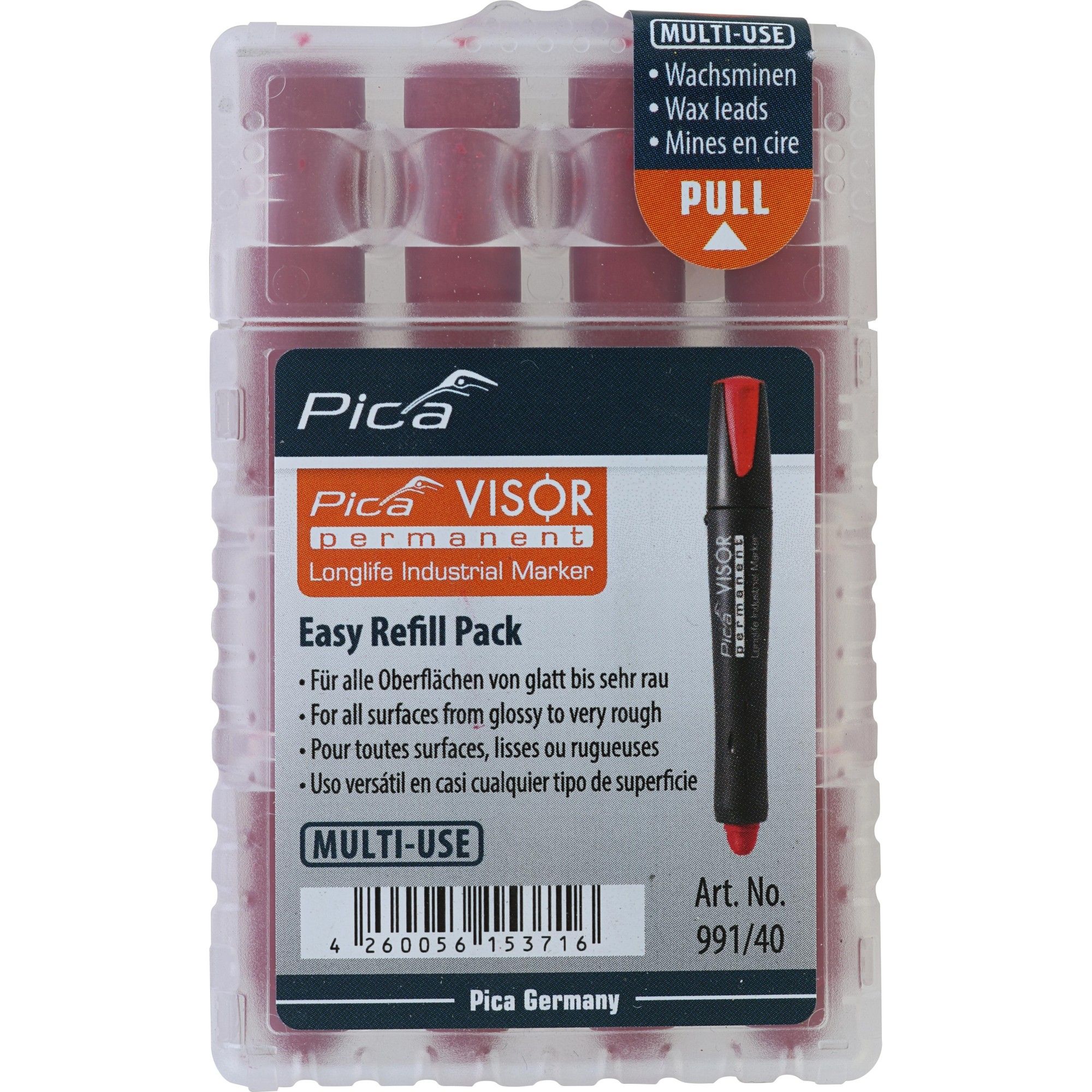 Ydin Pica VISOR; 4 kpl.; punainen