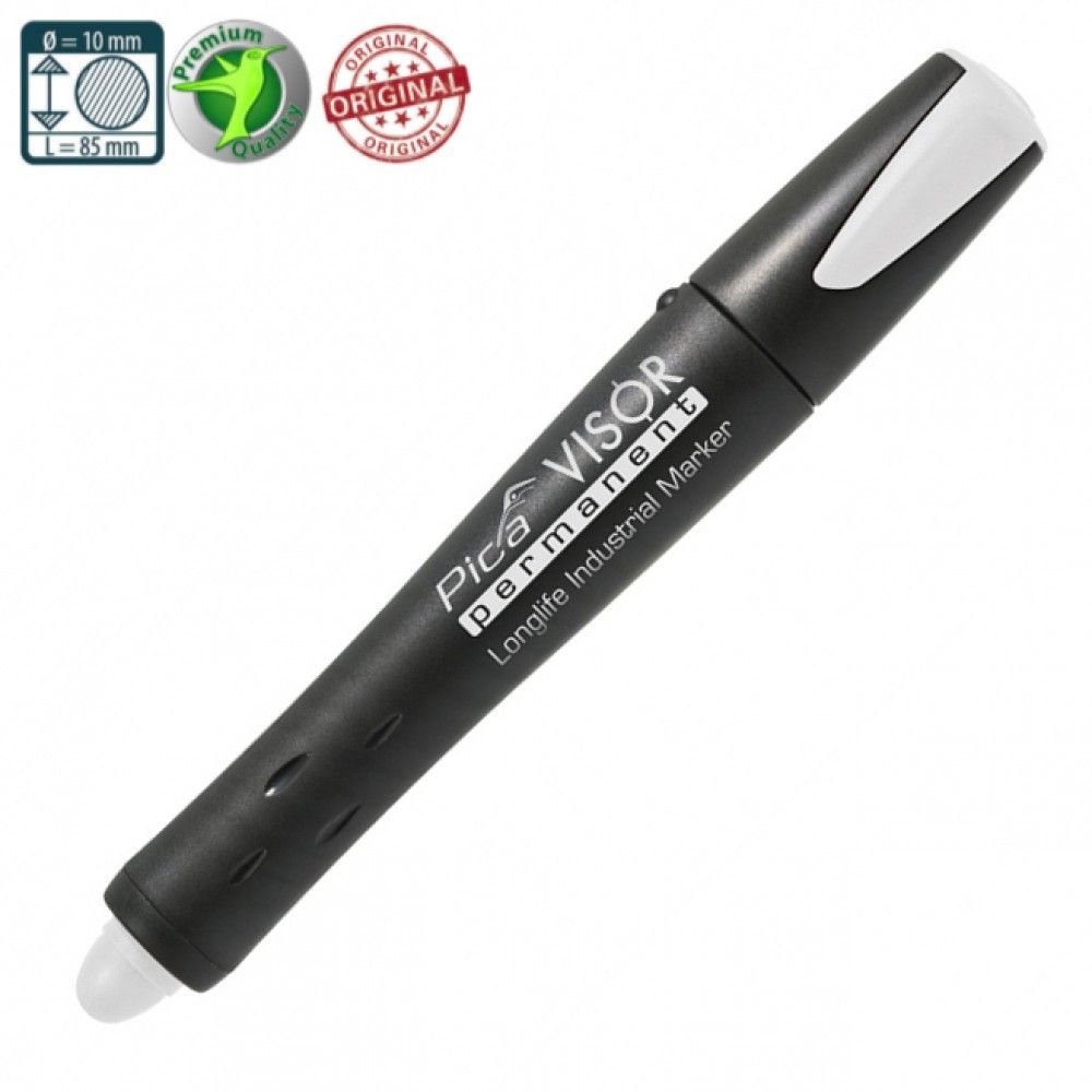 Merkkauskynä Pica VISOR; 10 mm valkoinen