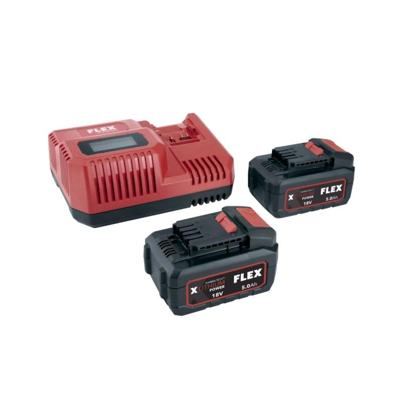 Tarvikesarja Flex P-SET 55R; 18V; 2x5Ah + latauslaite