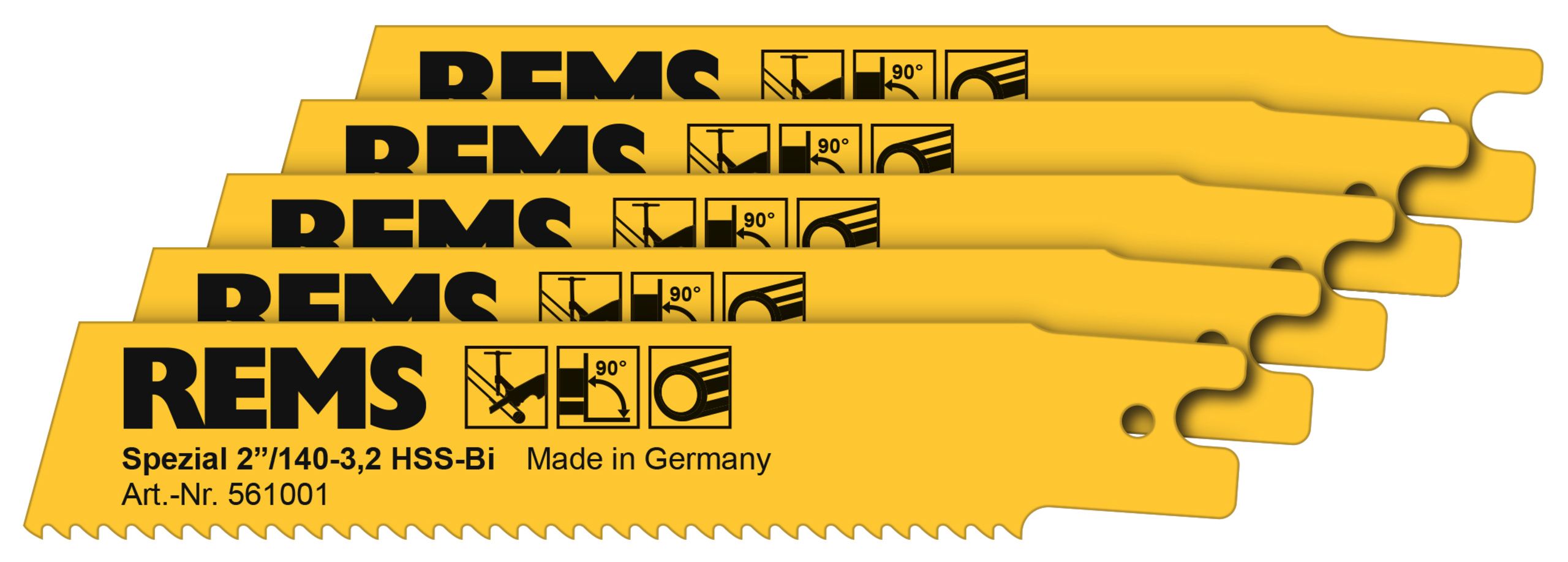 Putkisahanterä Rems 561001R05; HSS-Bi; 2''; 140 mm; 5  kpl.