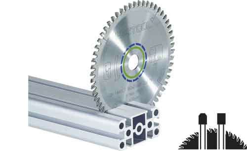 Pöyrösahantetä alumiinille Festool; 210x2,4x30,0 mm; Z72; -5°