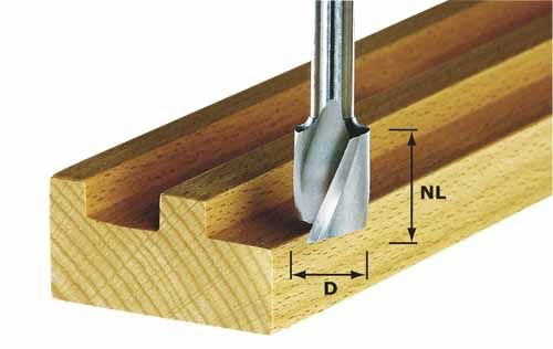 Kierreurajyrsin pohjaterän kanssa Festool 16/50 mm