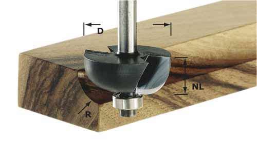 Kourujyrsin Festool 6,35/12,7/54 mm laakereilla
