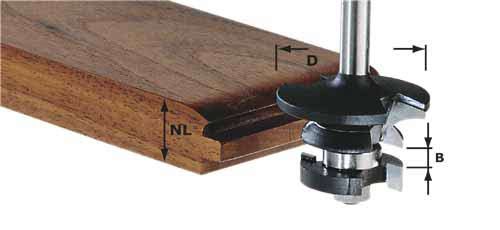 Vastaprofiilijyrsin Festool; 43 mm laakereilla