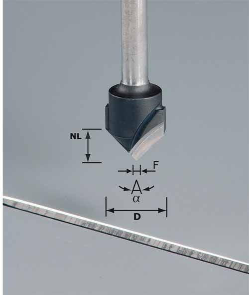 V-muotoinen leikkuuterä Festool 8/60 mm
