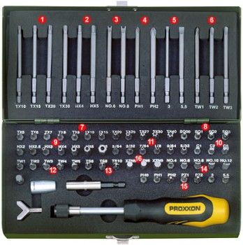 Hylsysarja  Proxxon 1/4'' 75 kpl