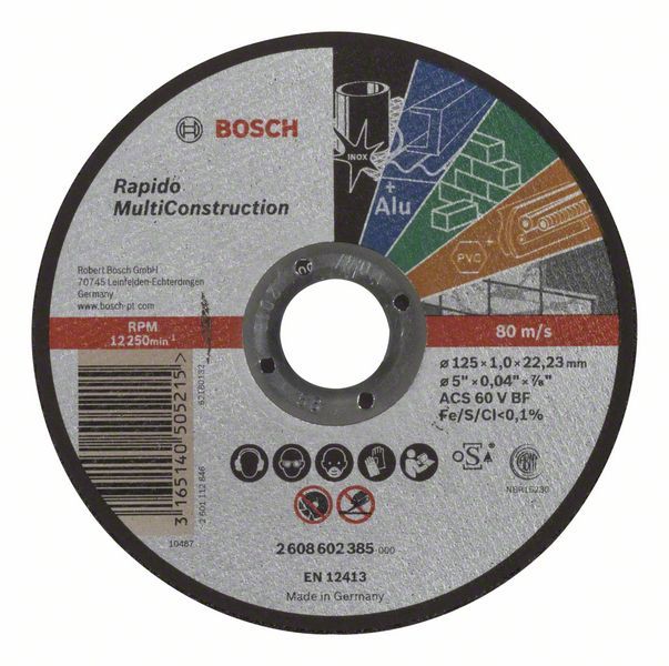 Hiova katkaisulaikka Bosch C60 T BF; 125x1 mm
