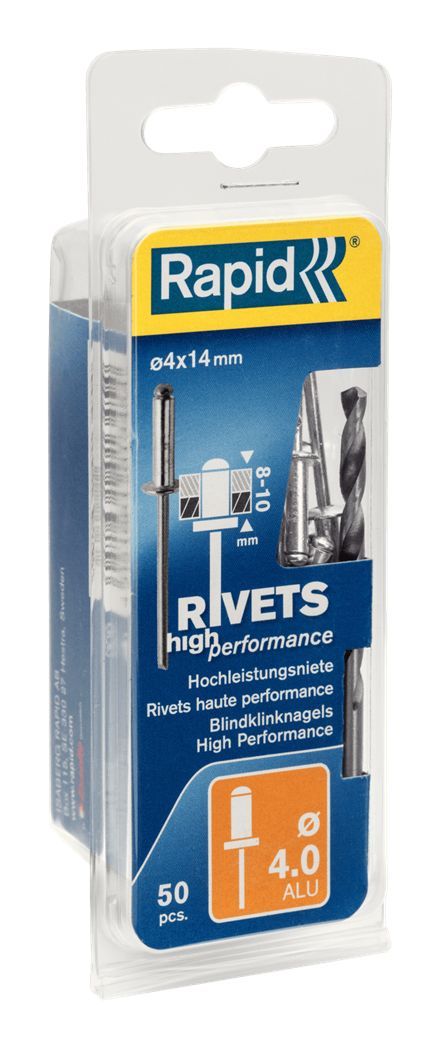 Niitit Rapid; 4 mm; 14 mm; 50 kpl.