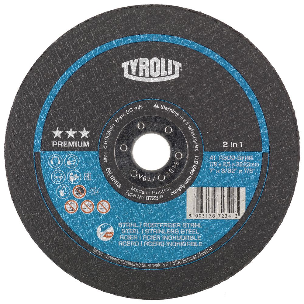 Hiova katkaisulaikka Tyrolit A 30 Q BF XA; 230x2,5 mm; 1 kpl.