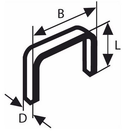 Niitit Bosch; 11,4x4 mm; 1000 kpl.; tyyppi 53; teräs