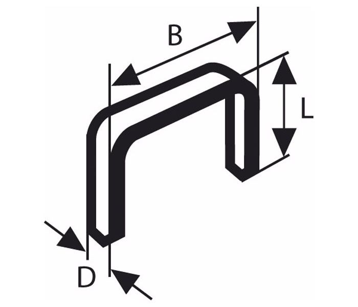 Niitit Bosch; 11,4x8 mm; 1000 kpl.; tyyppi 53; teräs