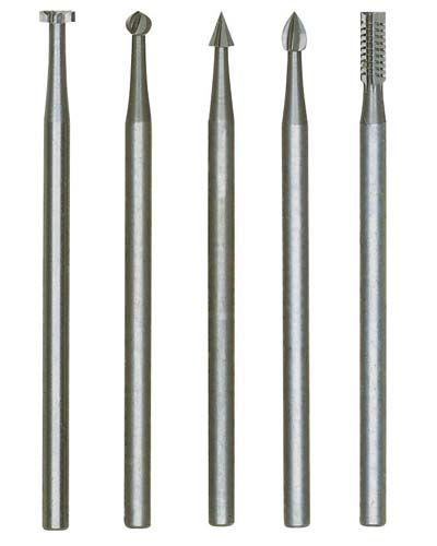 Volframi-vanadiiniteräksiset jyrsinpuikot Proxxon; 5 kpl.