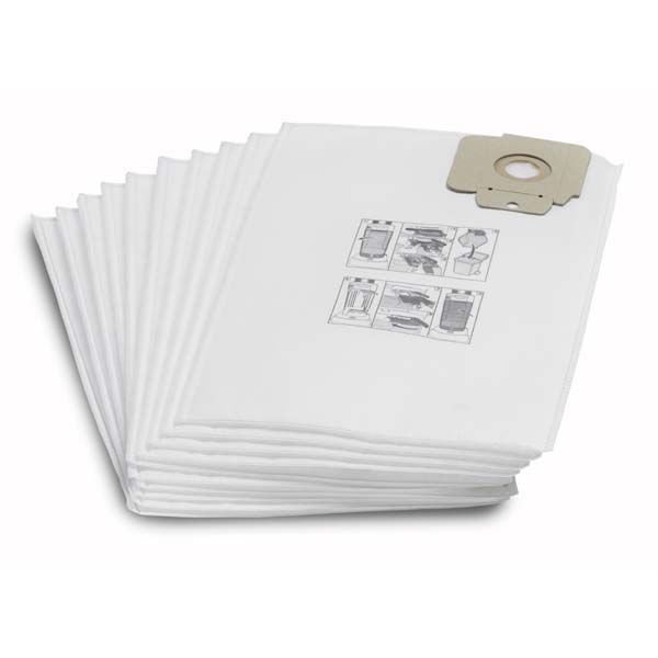 Tekstiiliset pölypussit imurille Karcher CV 30/1; CV 38/1; CV 38/2; CV 48/2; CV 48/2; 10 kpl.