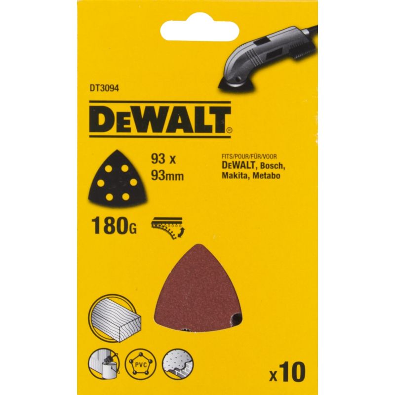 Hiomapaperi Delta -hiomakoneeseen 93x93 mm; P180; 10 kpl.