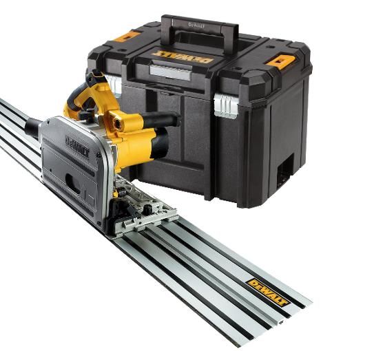 Upotussaha DeWalt DWS520KTR + DeWalt DWS5022 ohjainkisko; 1,5m