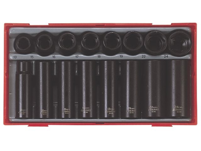 Hylsysarja Teng Tools TT9116; 16 kpl.