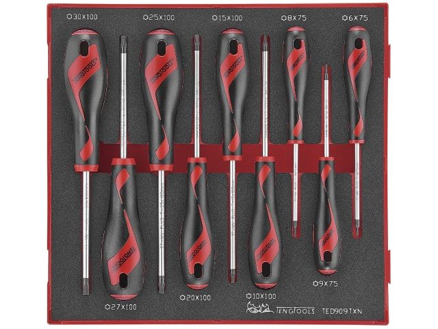 Ruuvimeisselisetti Teng Tools TED909TXN; EVA; 9 kpl.
